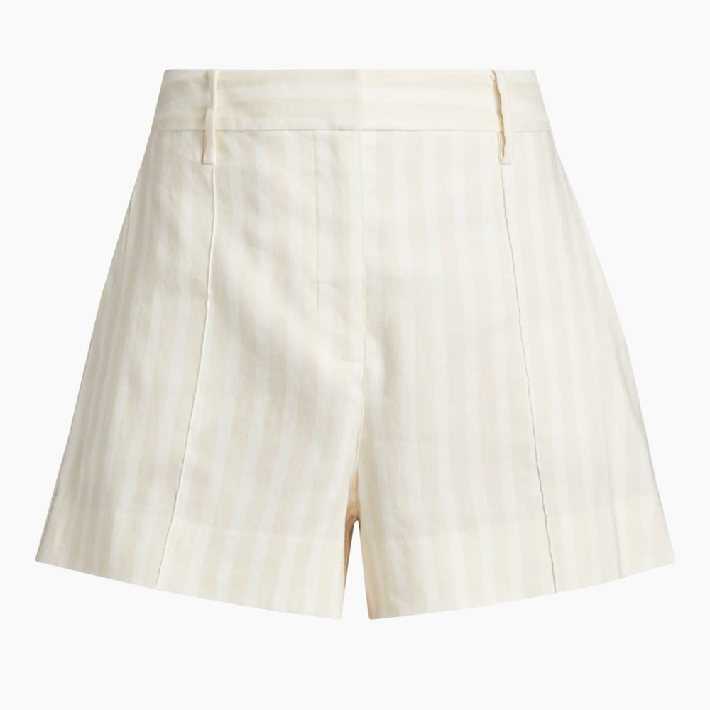 Derek Lam  Pinstripe High-Waist Tailored Women’s Shorts - Picture 4 of 9